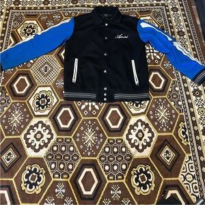 Amiri Varsity Jacket Blue Size Medium 100% Authentic